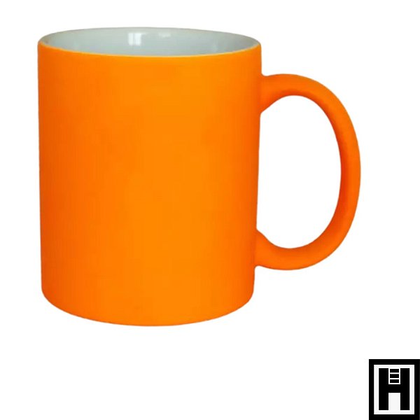 Caneca Neon Laranja Fosca p/ Sublimação 325ml