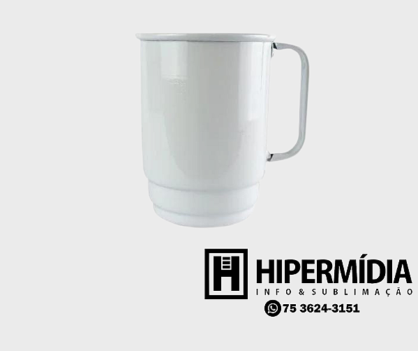 Caneca Alumínio Branca - 600ml