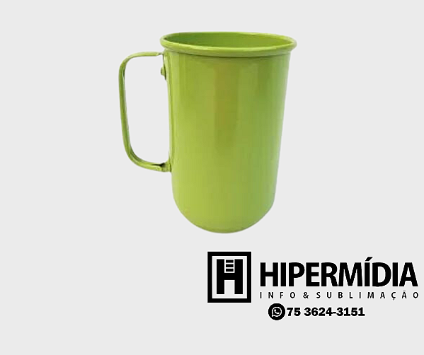 Caneca Alumínio Verde Limão -  500ml