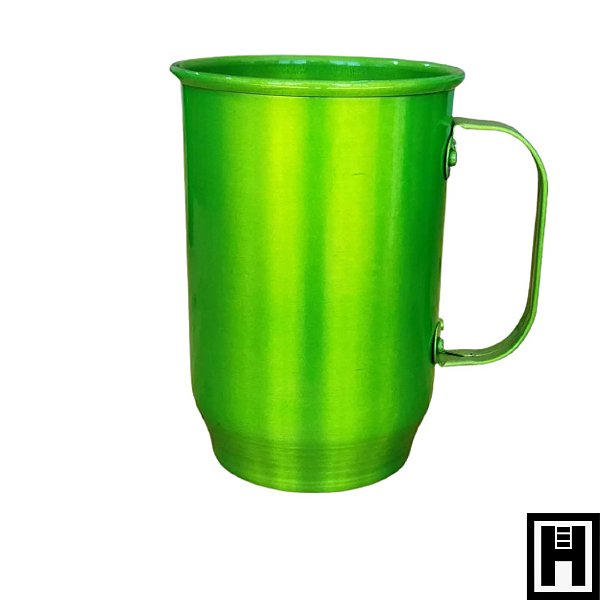 CANECA ALUMÍNIO 600 ML VERDE LIMÃO