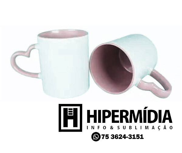Caneca Alça Coração Lilás