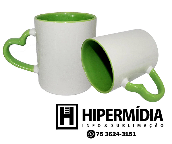 Caneca Alça Coração Verde Escuro