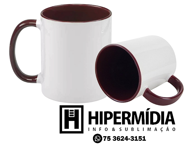 Caneca Alça/Interior Marrom
