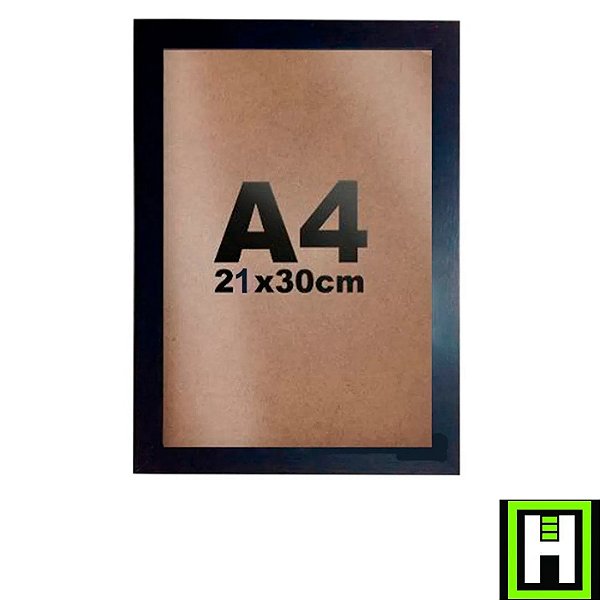 MOLDURA EM MDF A4 PRETO