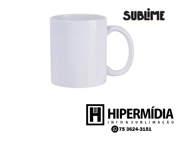 108 und (03 cxs) Caneca Porcelana Branca Sublime AZ10 p/ Sublimação