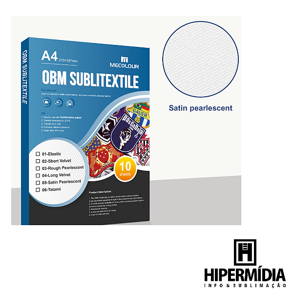 OBM - 50cm x 1mt-  Branco Brilho ( Perolado Cetim P116 ) Mecolour