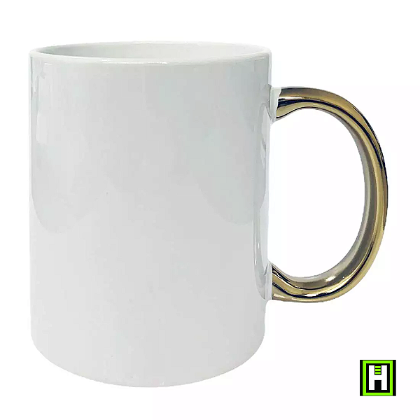 CANECA ALÇA/METAL DOURADA