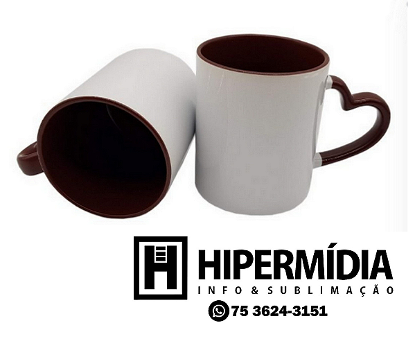 Caneca Alça Coração Marrom