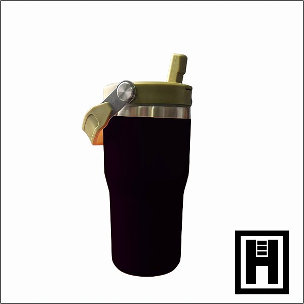 Copo Tumbler Térmico Flip Straw Stanley 580ml - Preto