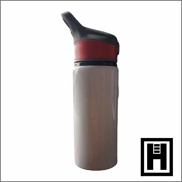 SQUEEZE ALUM BRANCO TAMP VERMELHO 600ml