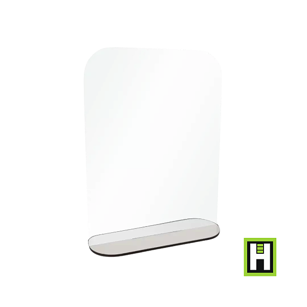 Placa Acrilico 10x15 Transparente C/ Base MDF