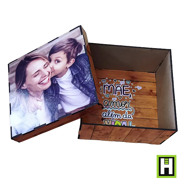 Caixa de Presente em MDF 16X16X8 cm