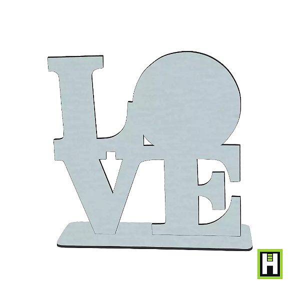 Porta Retrato Love em MDF Branco