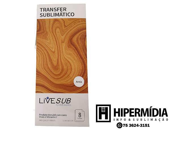 Transfer Sublimático Live Craft - Areia 11,4x30,5 - 1 folha