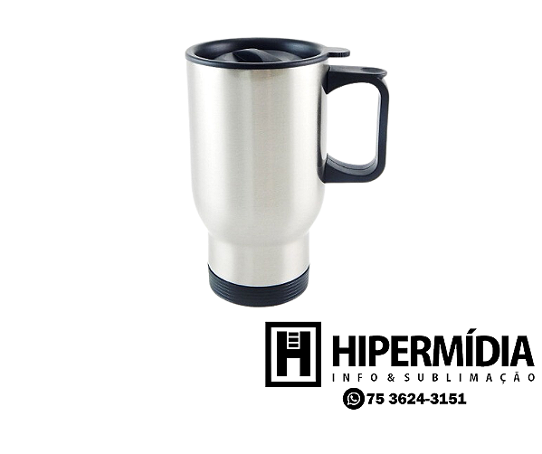 Caneca Automotiva Inox Térmica Prata - 475ml