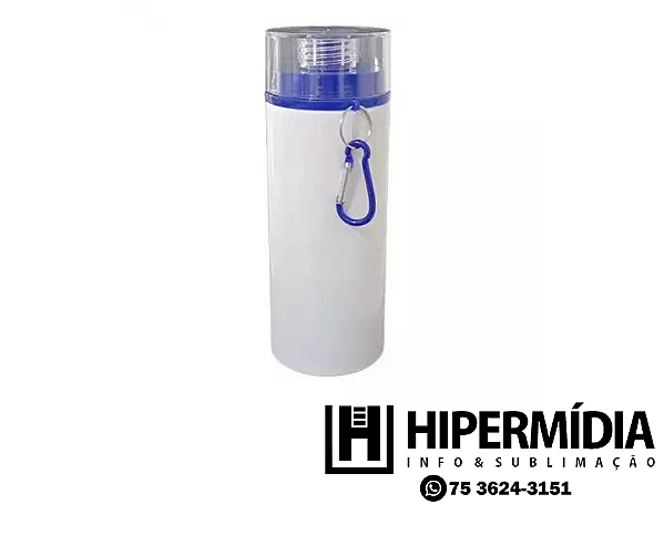 Squeeze Alumínio Tampa Acrílica/Azul - 600ml