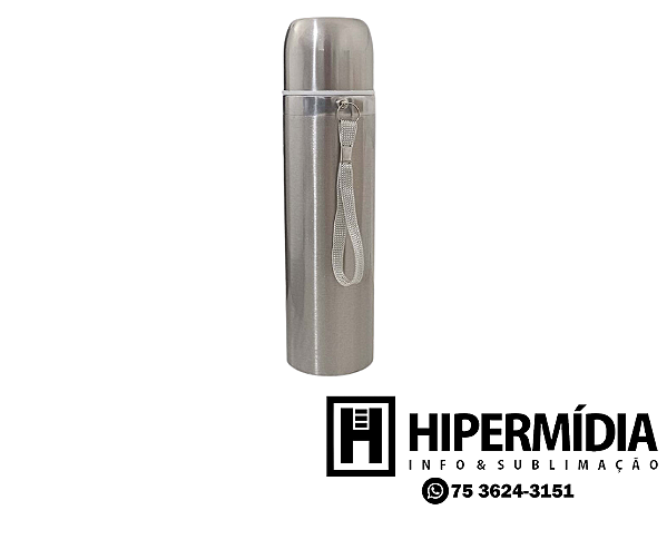 Garrafa Térmica Inox Tampa Click Prata - 500ml