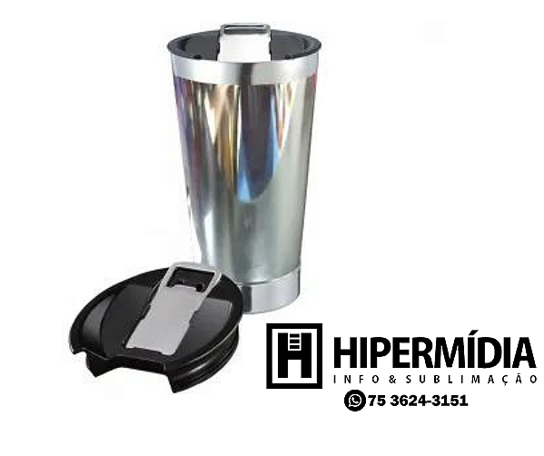 Copo Stanley Cromado Tampa Abridor  420ml - Prata