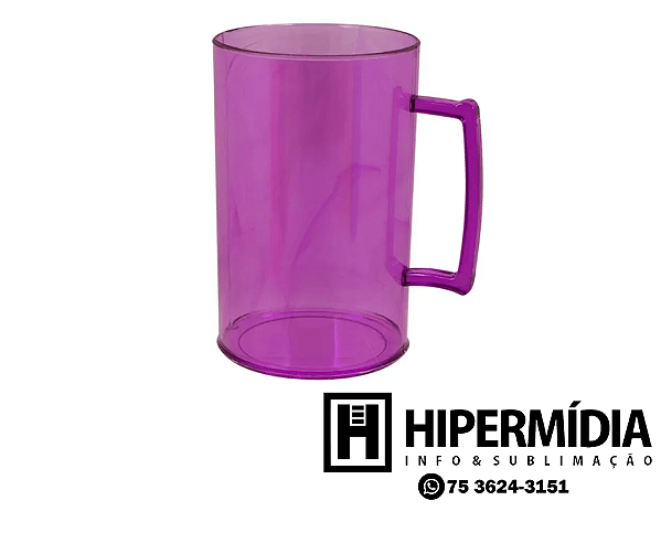 Caneca Plastica Roxo - 300 ml