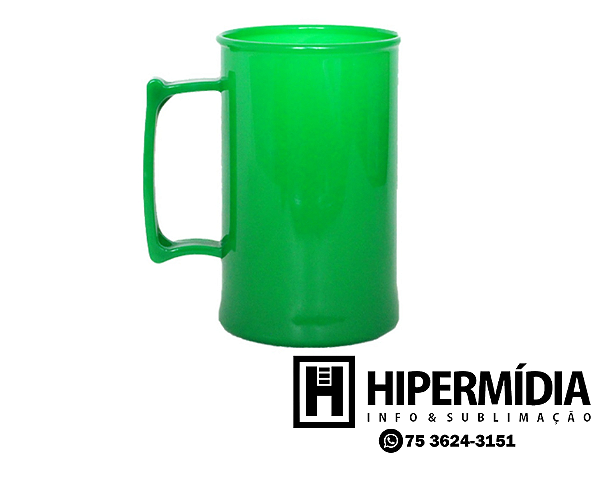 Caneca Plastica Verde - 300 ml