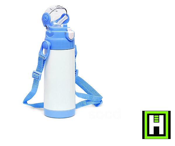 GARRAFA INOX ALC/ AZUL INFANTIL 350ML