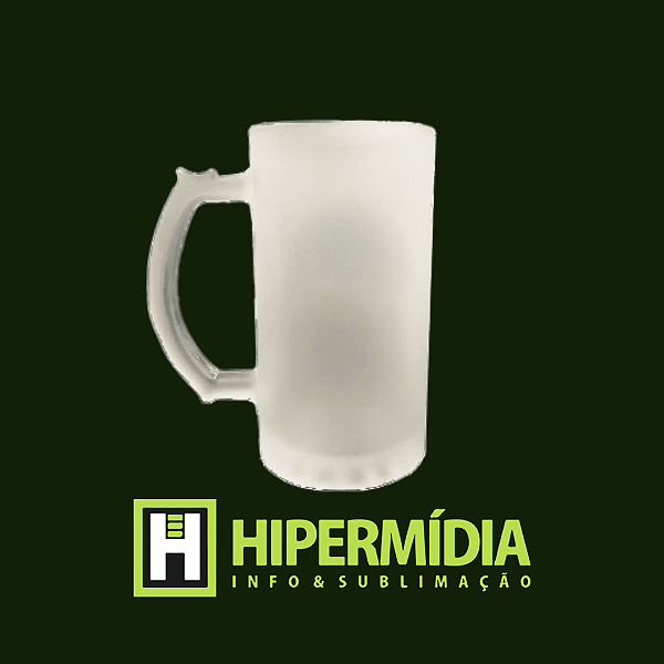 Caneca Chopp Vidro Jateada 475ml Importada