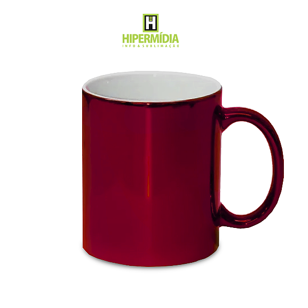 Caneca p/ Sublimação de Cerâmica Perola Vermelho