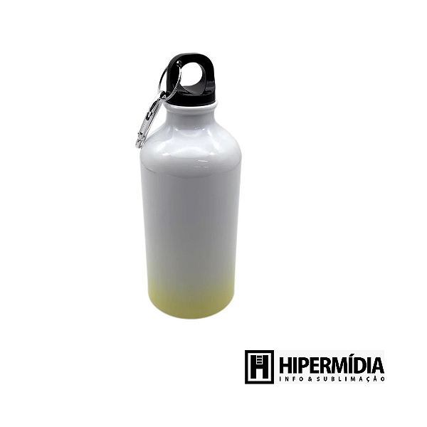 SQUEEZE MOSQUETÃO DEGRADÊ BAIXO AMARELO 500ML