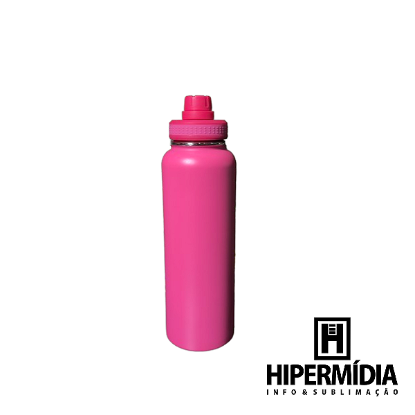 Garrafa Inox Térmica Rosa ML-6227 Polida 1,2L