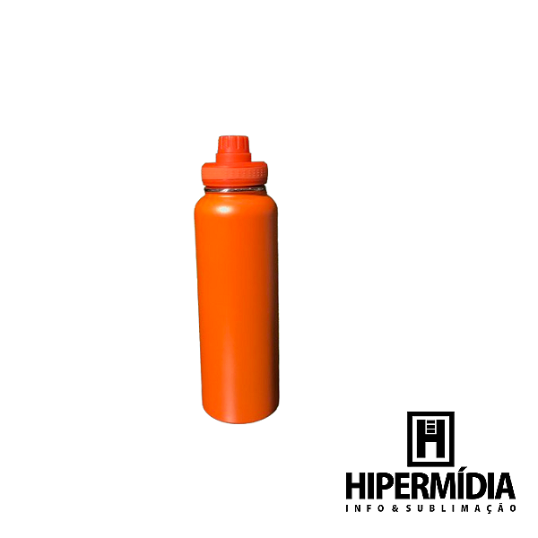 Garrafa Inox Térmica Laranja ML-6227 Polida 1,2L