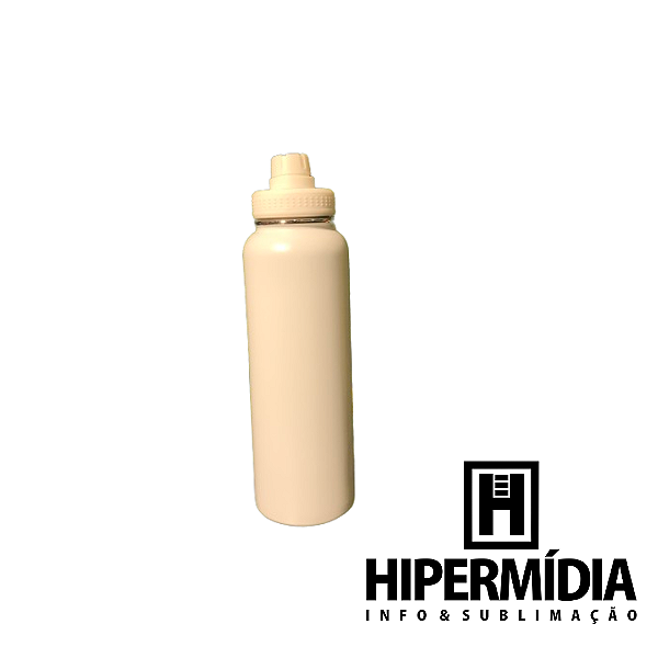 Garrafa Inox Térmica Branco ML-6227 Polida 1,2L