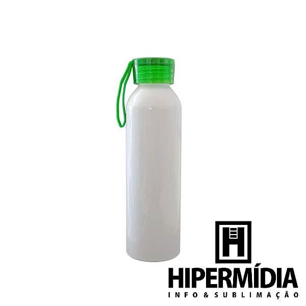 Garrafa Alumínio Sport - Tampa Verde 600ml