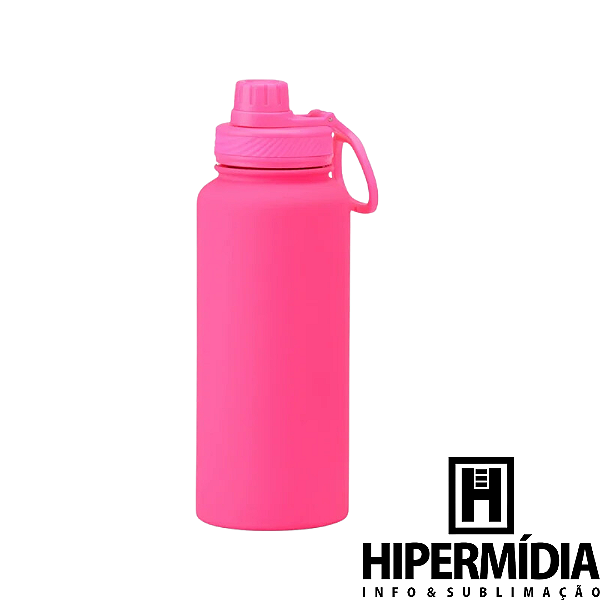 Garrafa Inox Térmica Polida Pink ML-6226 900ml