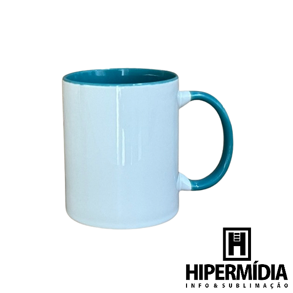 Caneca Alça/Interior Turquesa