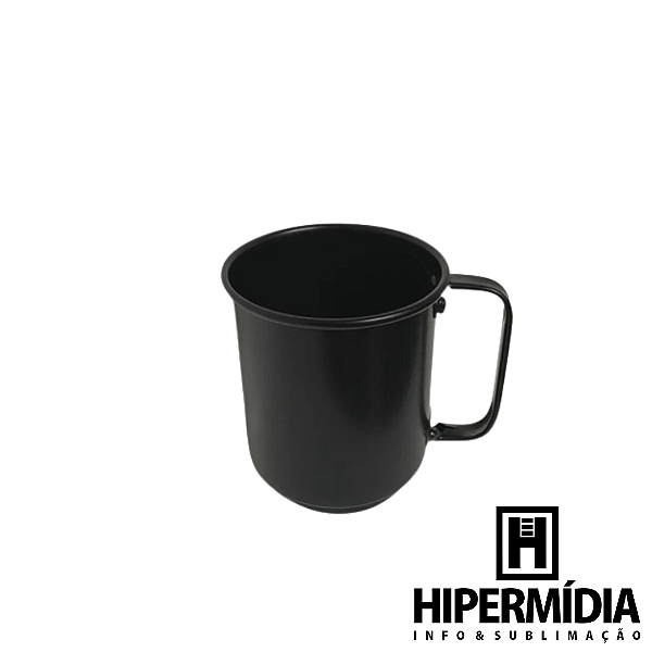 Caneca Alumínio Preta 400ml