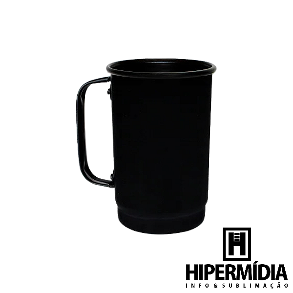 Caneca Alumínio Preta 500ml