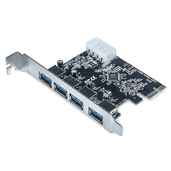 Placa PCI-E Dex com 4 Saídas USB 3.0