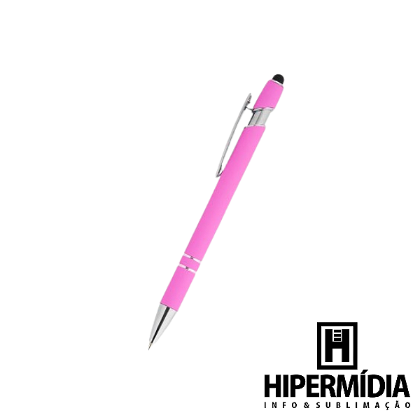 Caneta Metal Rosa com Prata 05015B