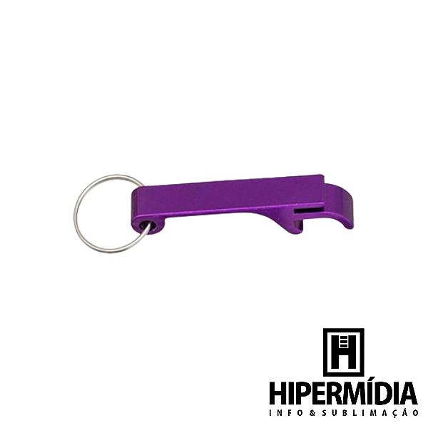 Chaveiro Alumínio Roxo 2x1 Laser LG5014