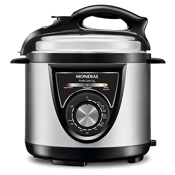 Panela de Pressão Mondial Elétrica Pratic Cook 5L