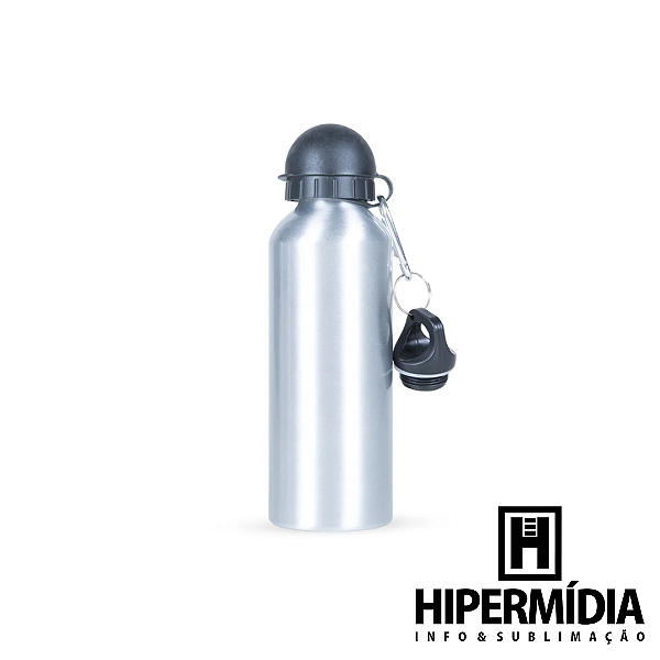 Squeeze Bolinha 2 Tampas Prata 500ml