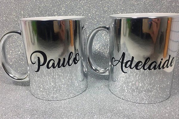Caneca Metalizada Prata