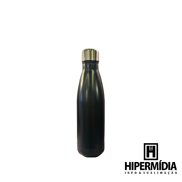 GARRAFA INOX COLA LASER PRETA