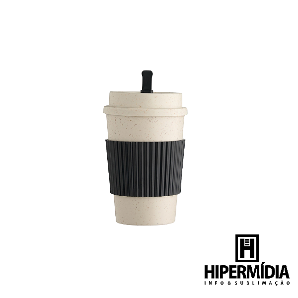 Copo Fibra de Trigo 450ml Preto