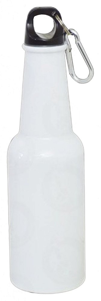Squeeze Alumínio Long Neck com Mosquetão Branco 500ml