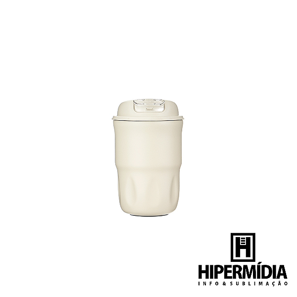 Copo Inox 350ml Branco MiniCoffee