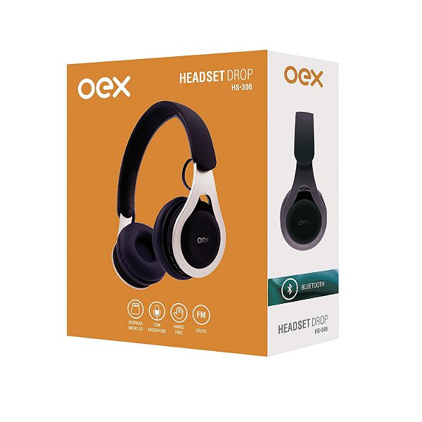 FONE BLUETOOTH  OEX  DROP PRETO HS306
