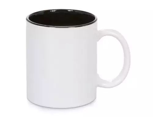 Caneca Branca Interior Preta Sublime
