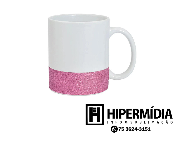 Caneca Glitter Base Rosa