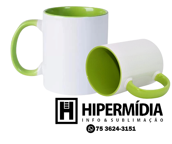 Caneca Alça/Interior Verde Claro